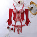 Ellolace Corset Lingerie Ultra Sexy With Long Gloves Sissy Lace Call Of The Night Romantic Hot Sexy Clothes Ethical Underwear
