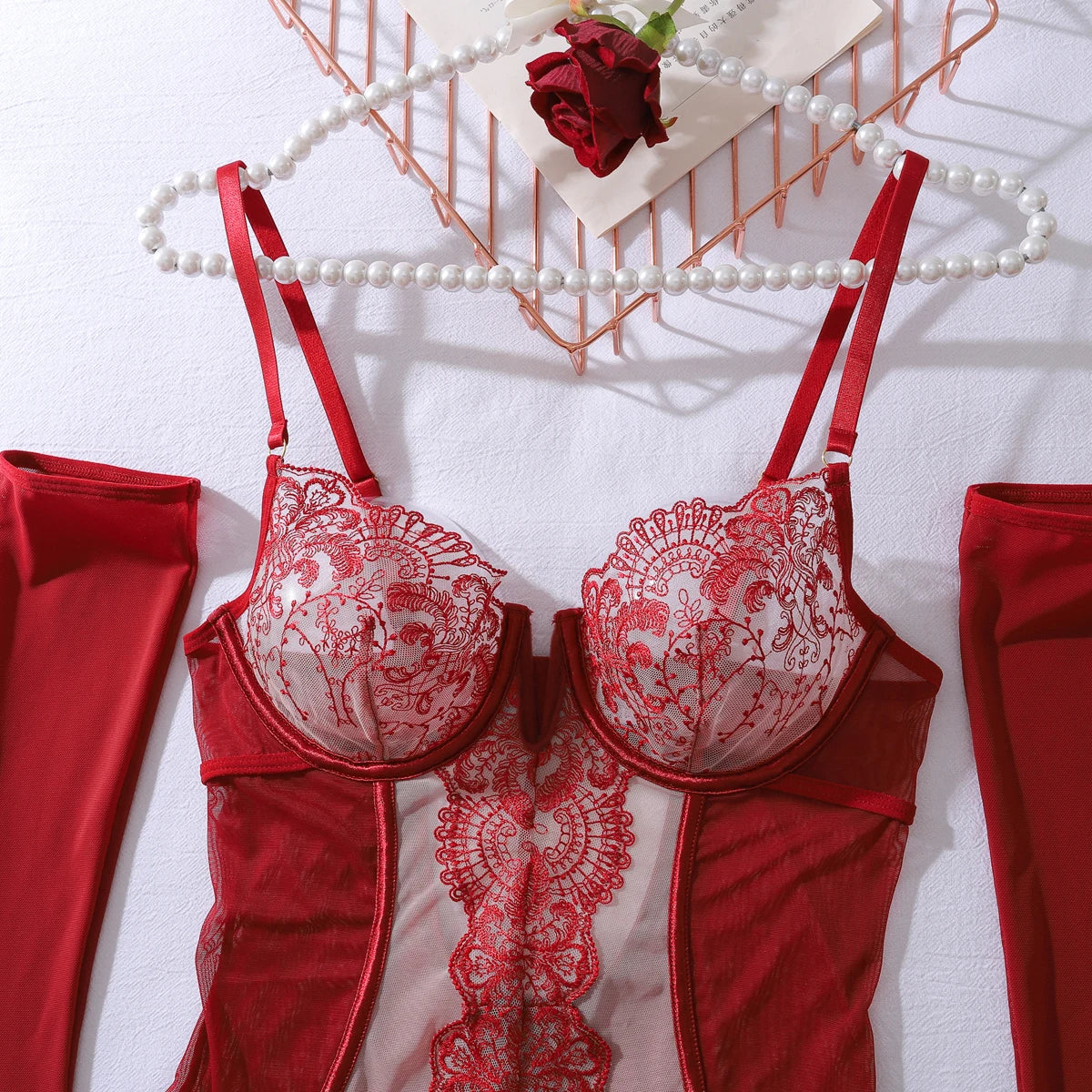 Ellolace Corset Lingerie Ultra Sexy With Long Gloves Sissy Lace Call Of The Night Romantic Hot Sexy Clothes Ethical Underwear