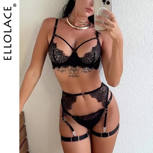 Ellolace Adult Daring Lingerie Woman Sexy Clothes Outfits Hot Erotic Costume Sissy New In Matching Lace Brazilian Underwear
