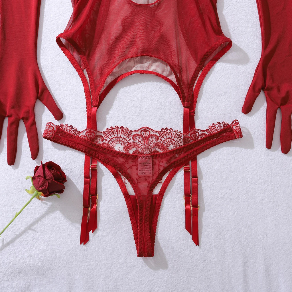 Ellolace Corset Lingerie Ultra Sexy With Long Gloves Sissy Lace Call Of The Night Romantic Hot Sexy Clothes Ethical Underwear
