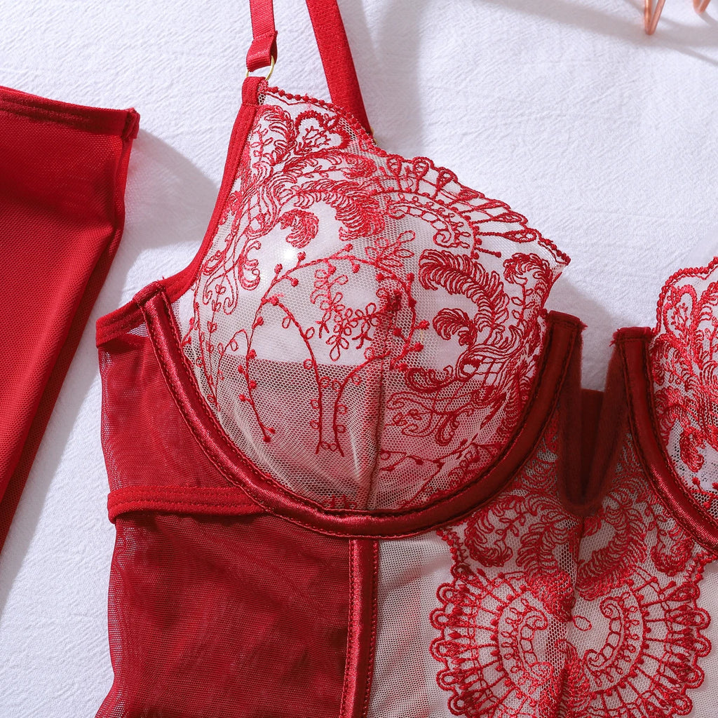 Ellolace Corset Lingerie Ultra Sexy With Long Gloves Sissy Lace Call Of The Night Romantic Hot Sexy Clothes Ethical Underwear